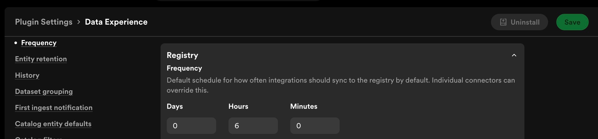 Registry Default
Frequency