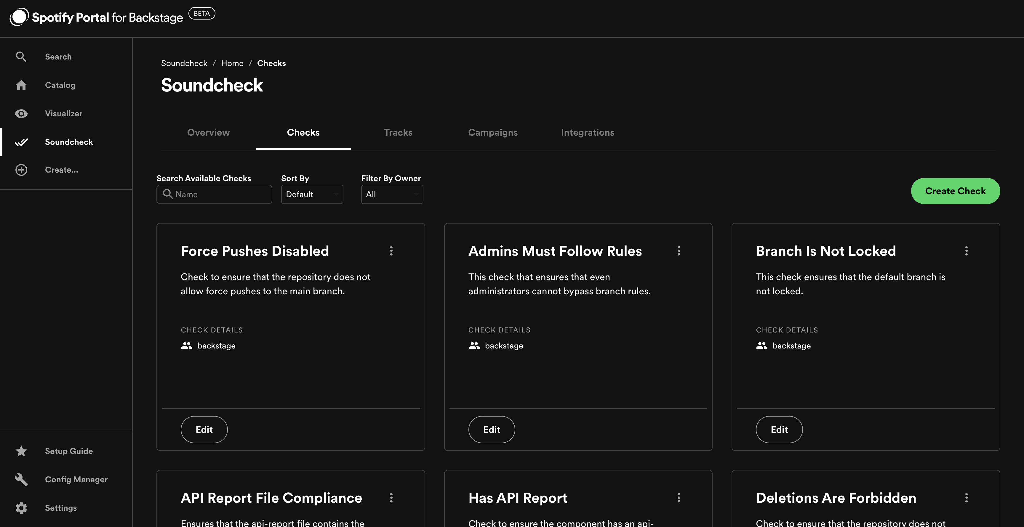 Soundcheck - Spotify for Backstage