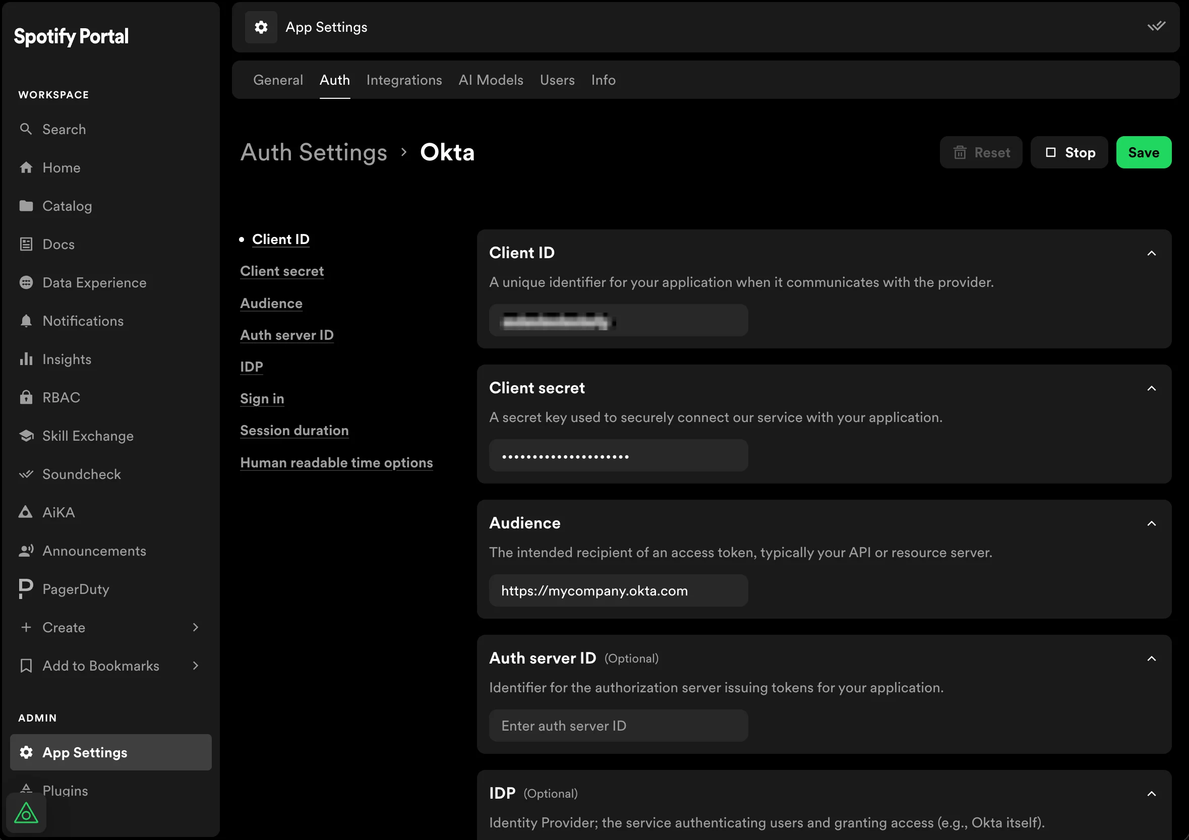 Add app credentials
