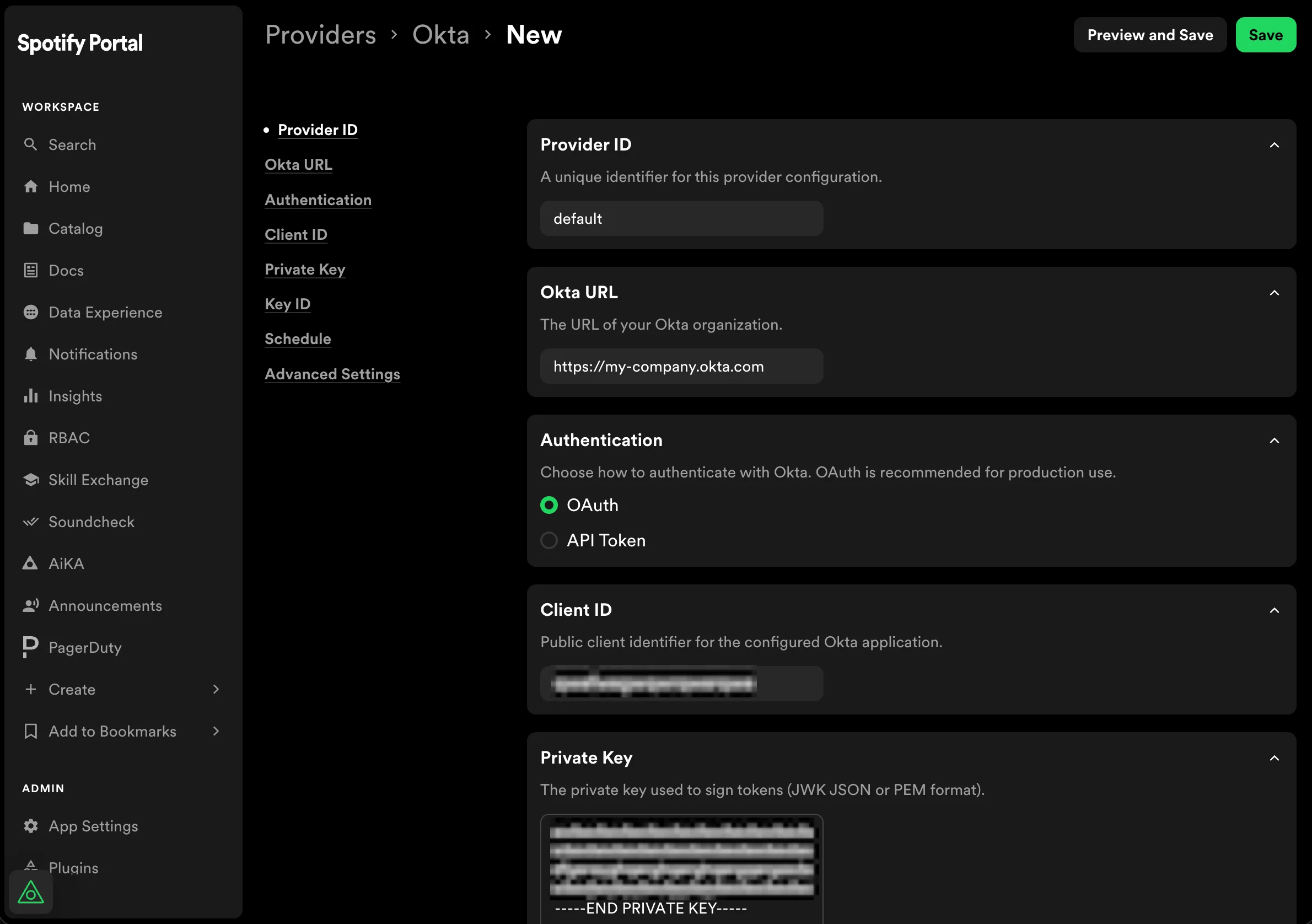 Add app credentials