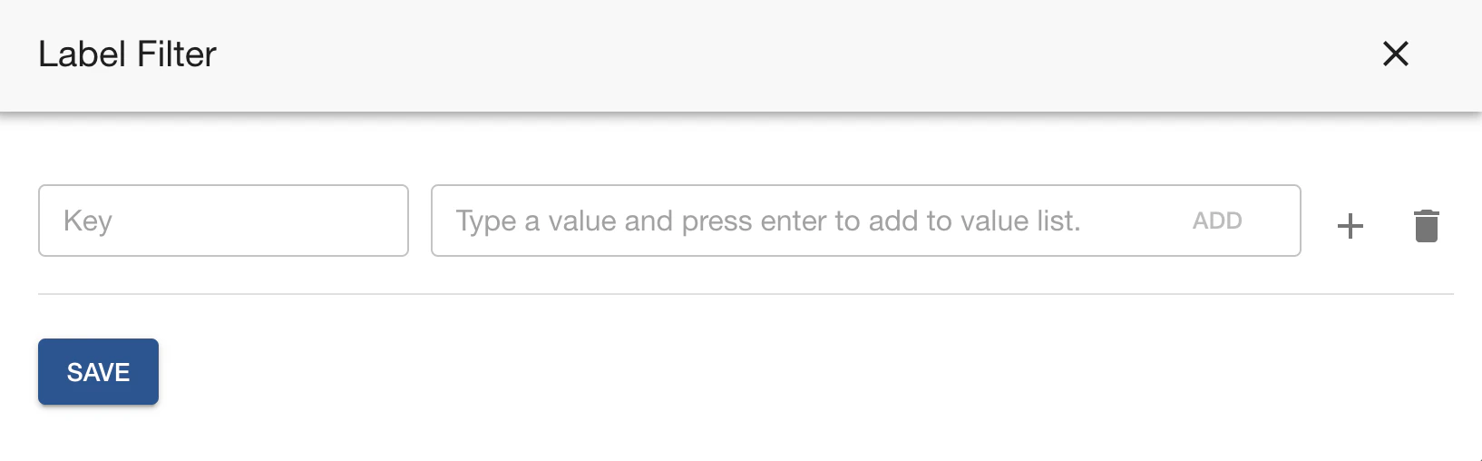 Add Filter UI
Label