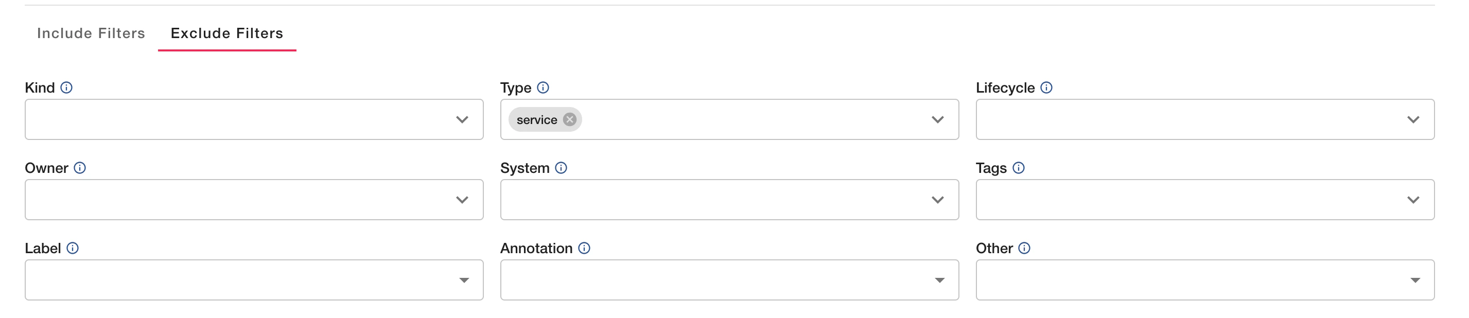Exclude Filter UI