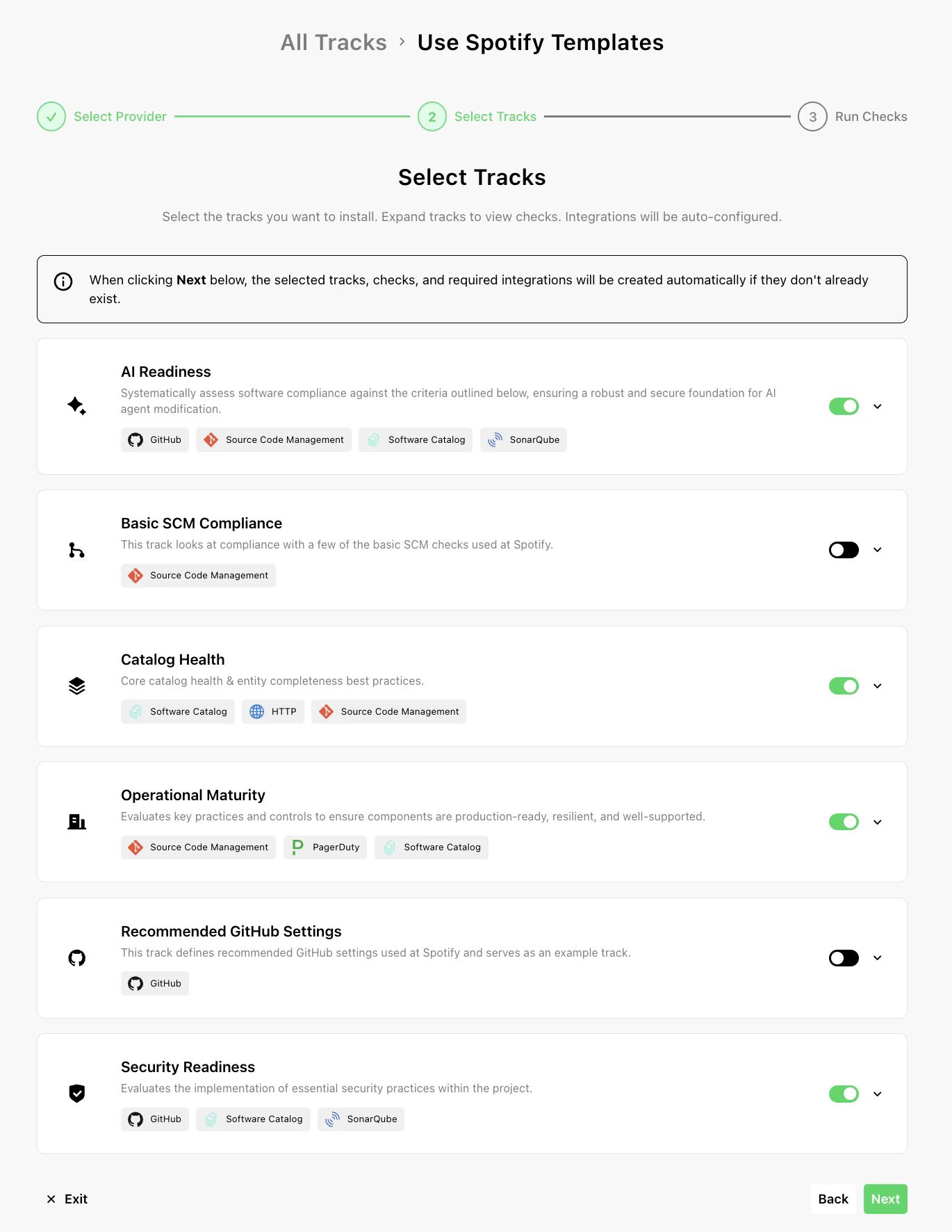 Spotify Templates Step
2