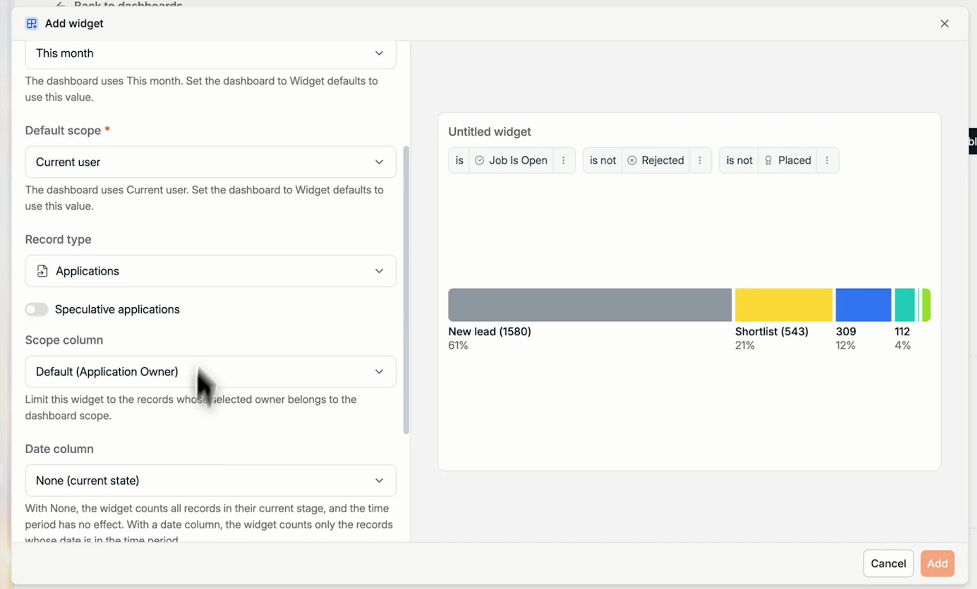 Setting up a Pipeline widget