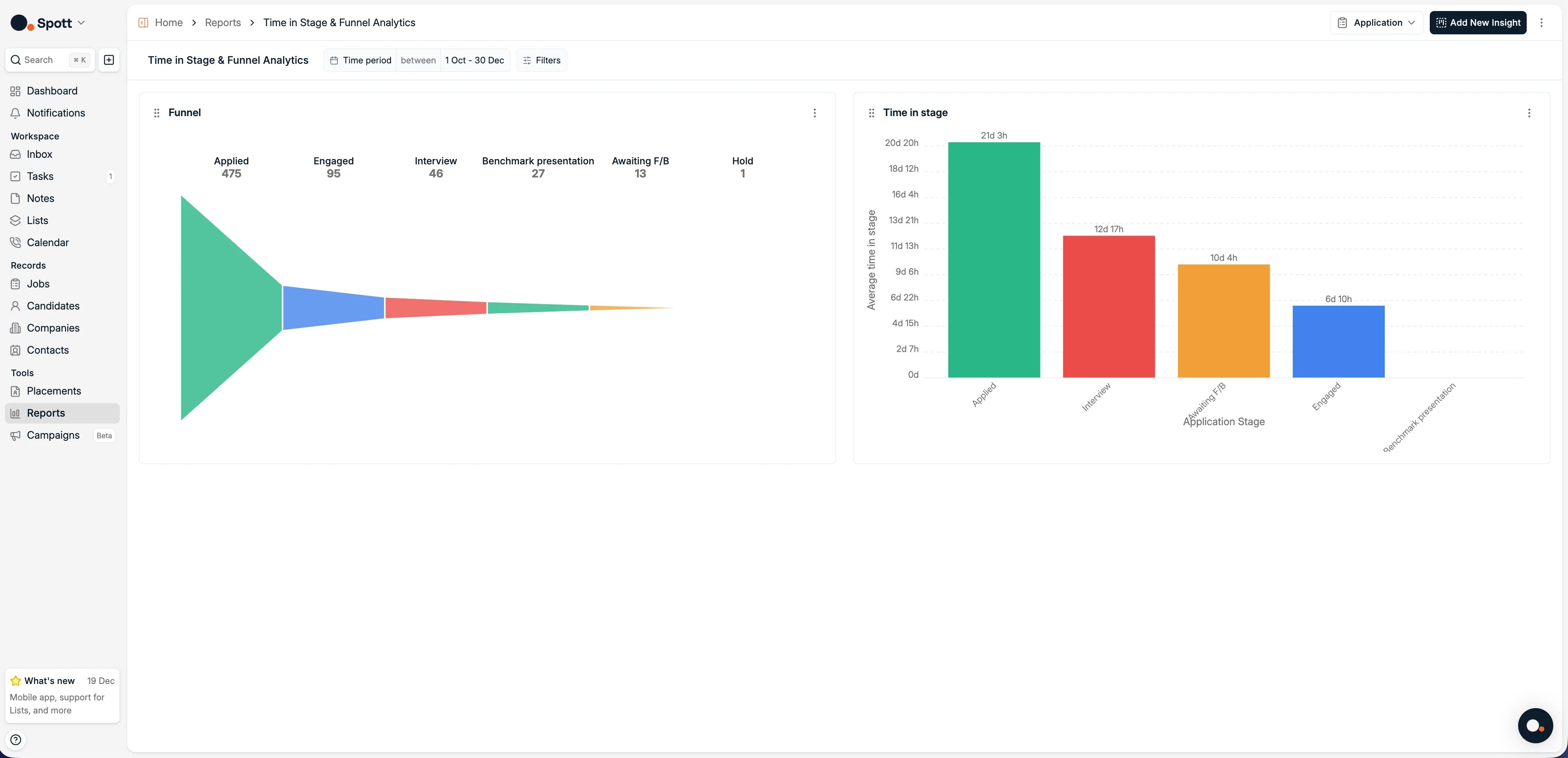 Application-specific insight types