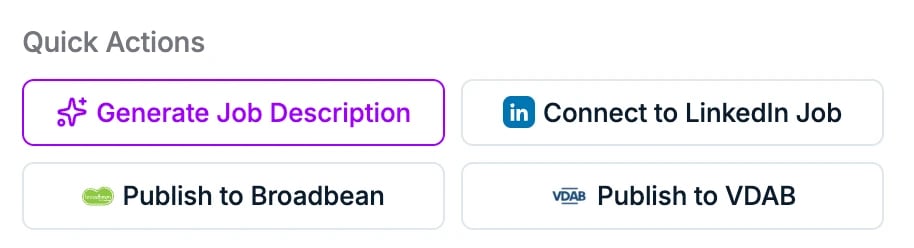 The Generate Job Description action