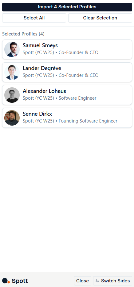 Selecting multiple profiles in LinkedIn Sales Navigator