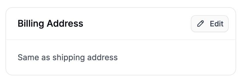 A customer's billing address in the Spree dashboard