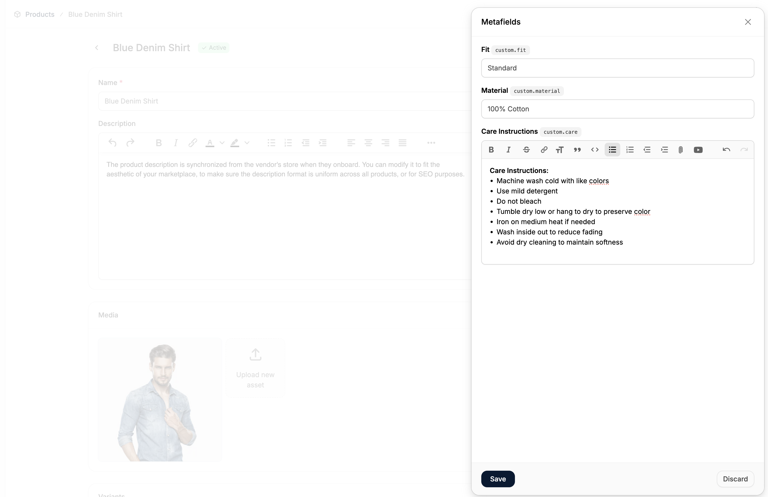 Product metafields in Spree