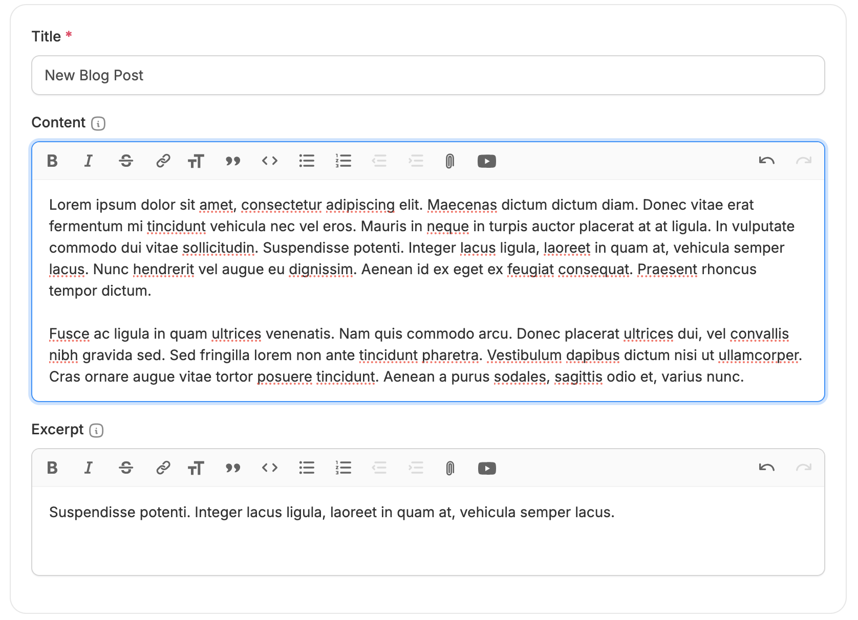 Add content to blog post in Spree