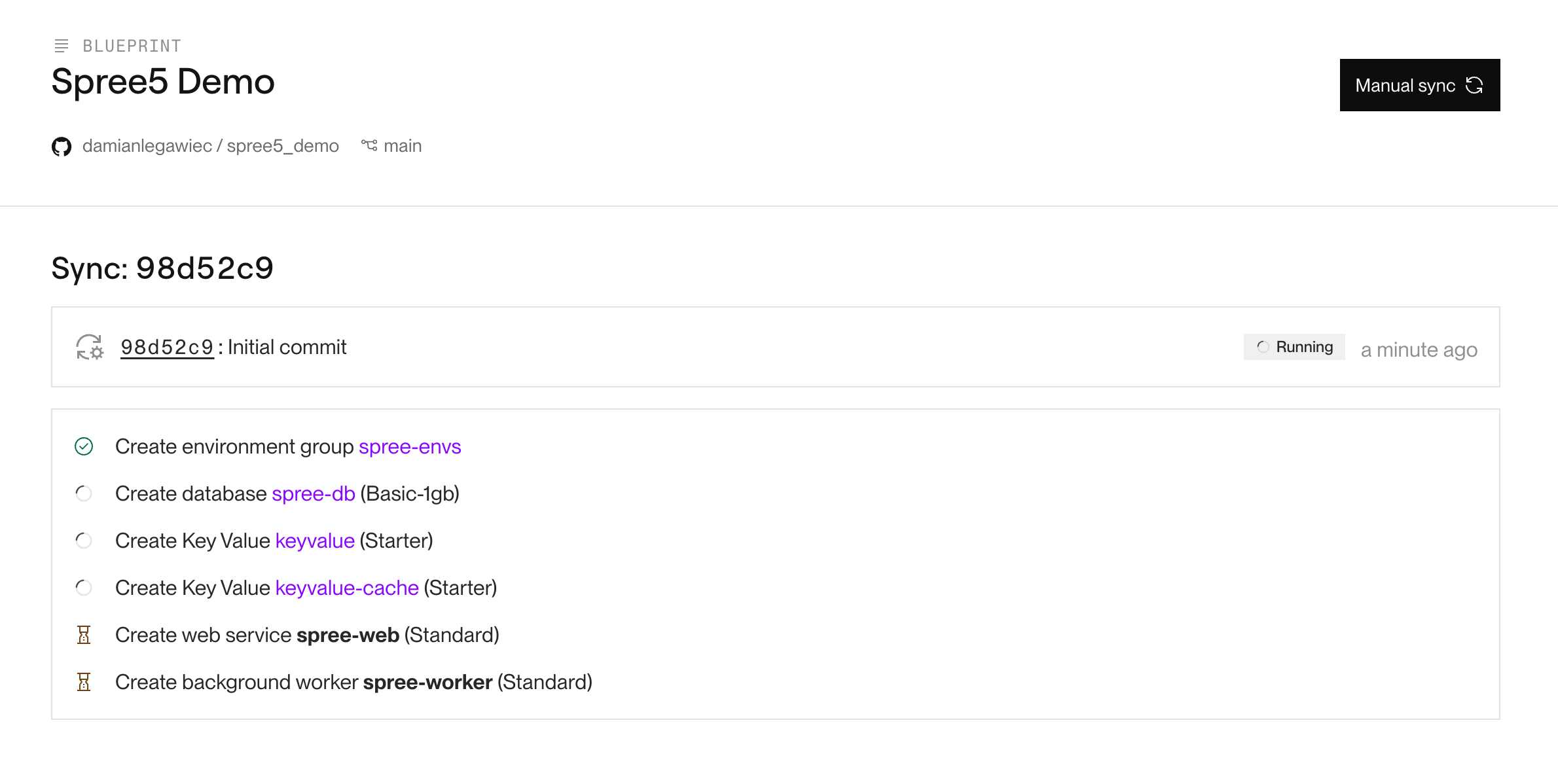Render deploy blueprint