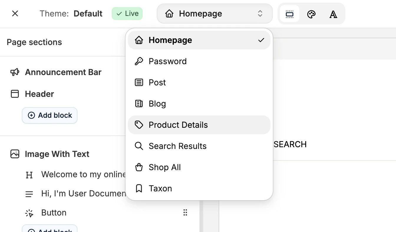 Customize the product details page in Spree
