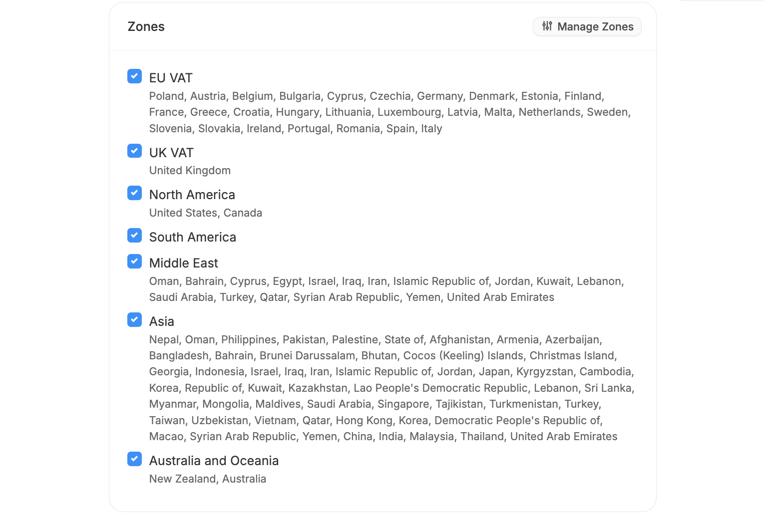 Set shipping zones in Spree Commerce