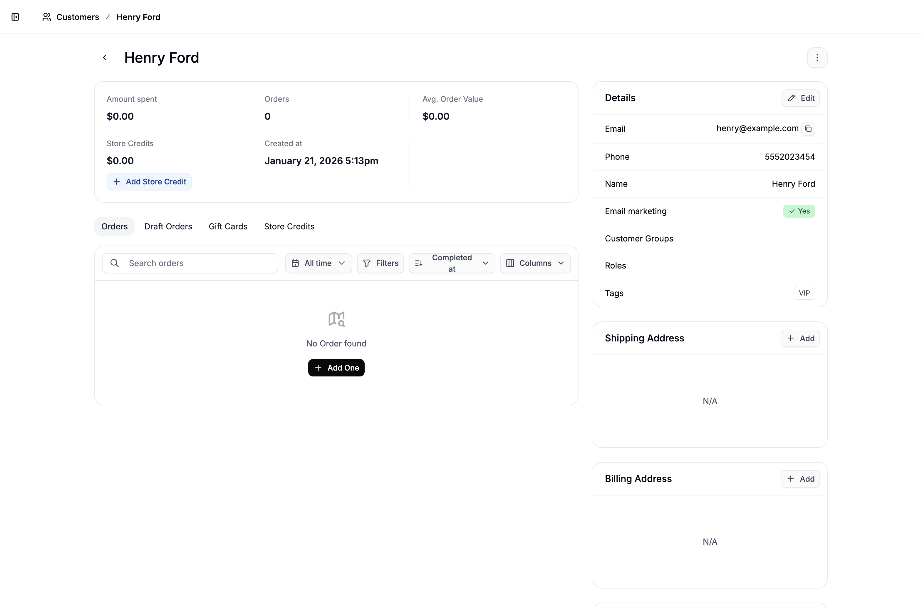 Create a Customer - Spree Commerce documentation