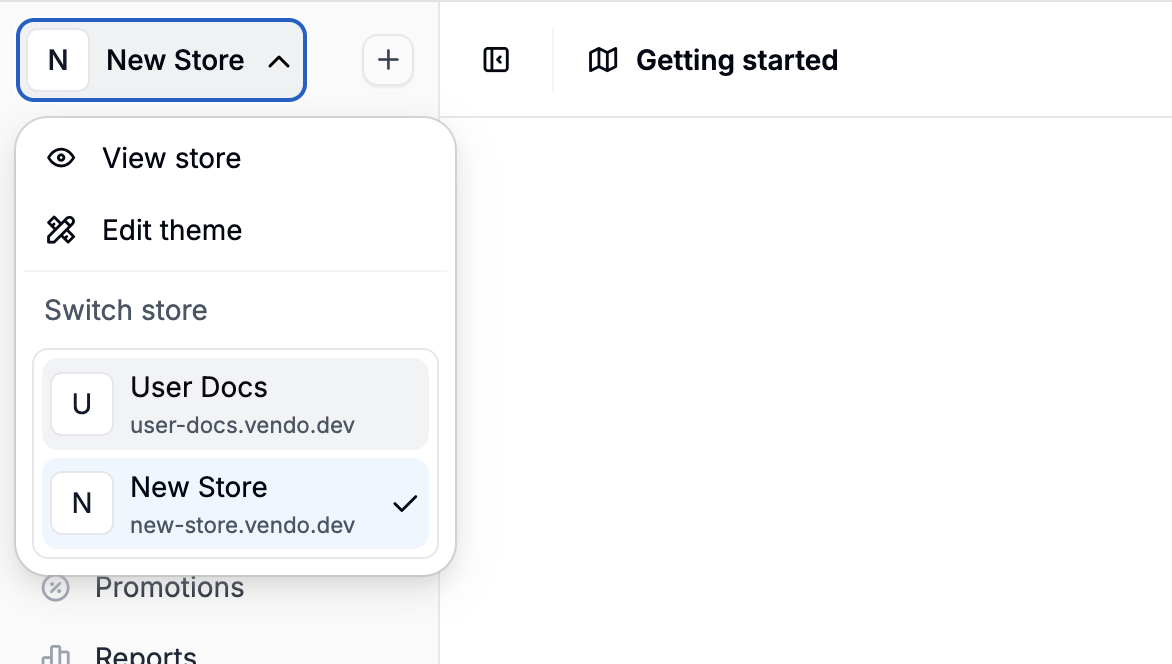 How to switch between stores in Spree Commerce