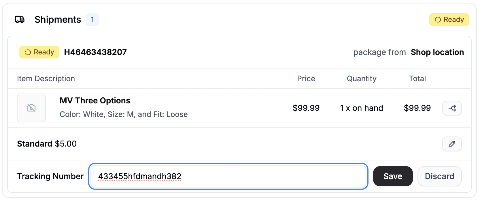 Adding a tracking number to an order in Spree Commerce