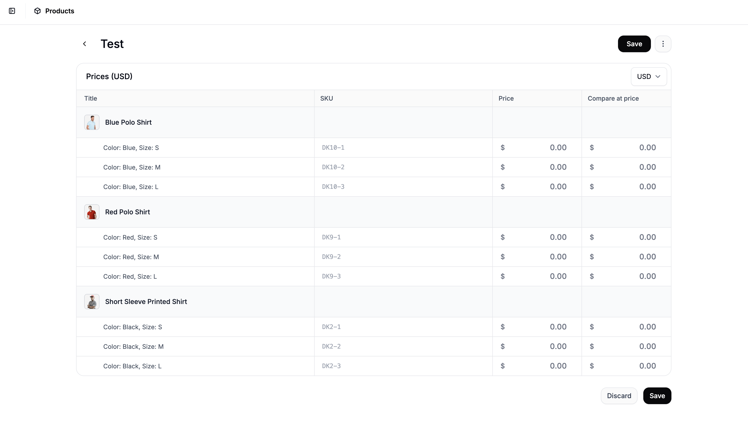 How to edit prices on price list in Spree Commerce