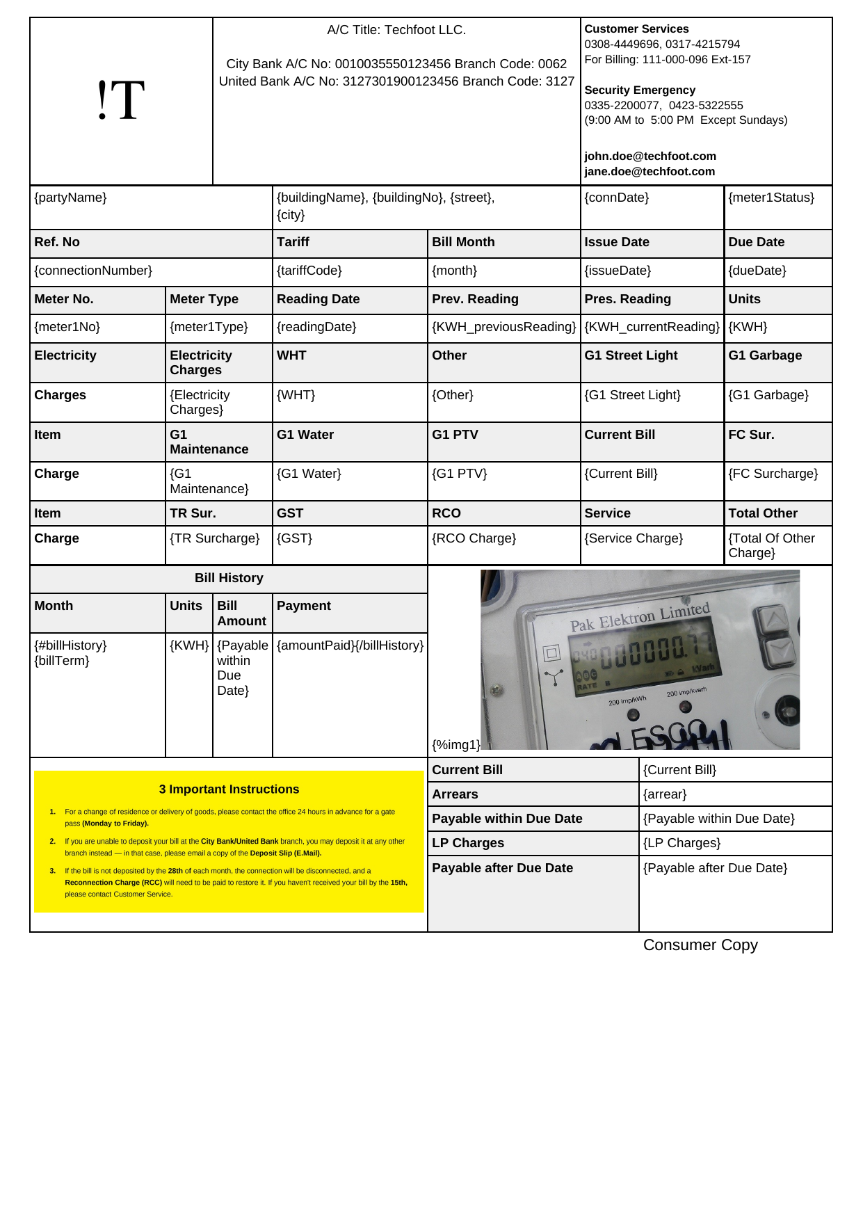 Invoice Template Example