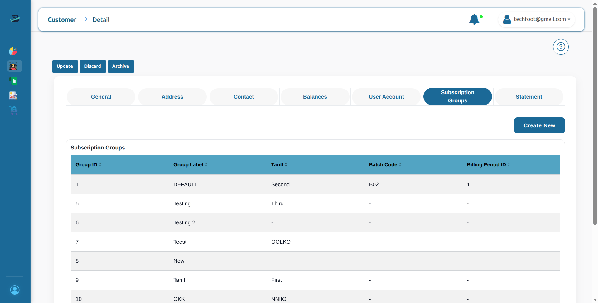 Billing Account