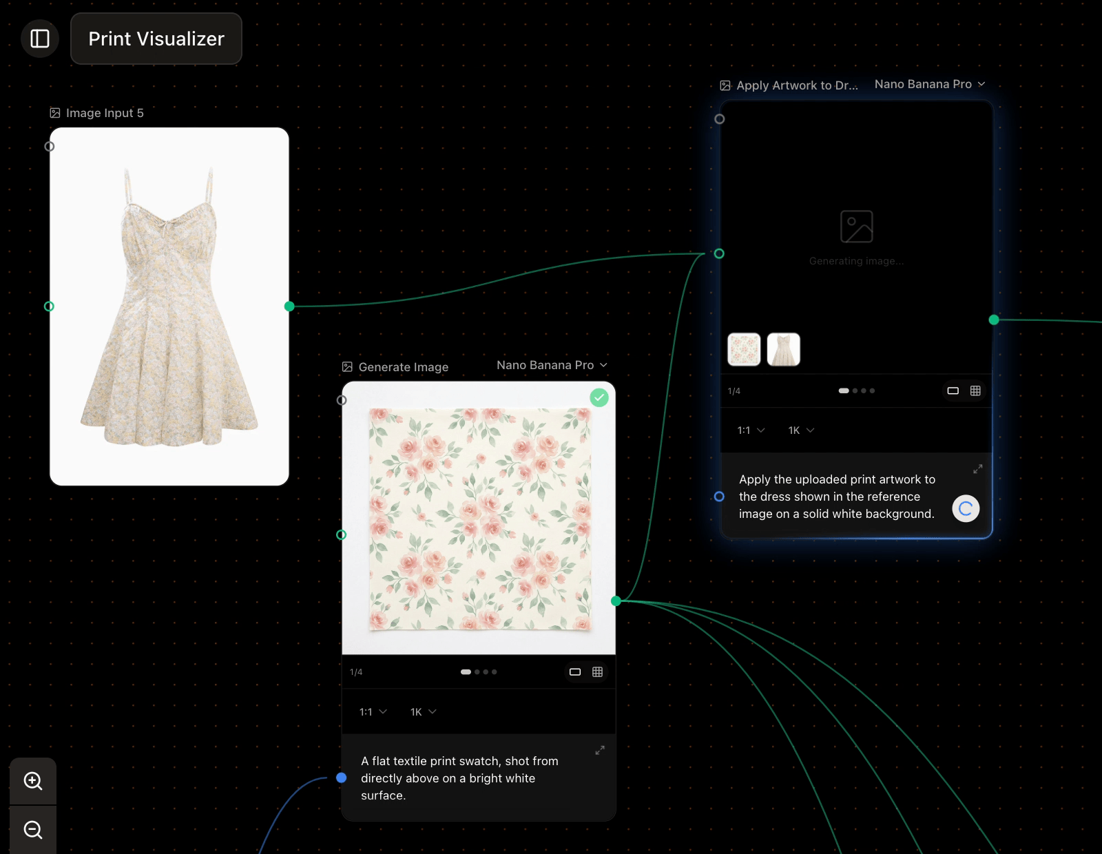 A studio product shot generated from a prompt and two references