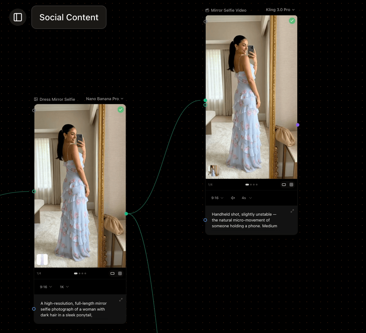 A short social video generated by Sprello from a still image