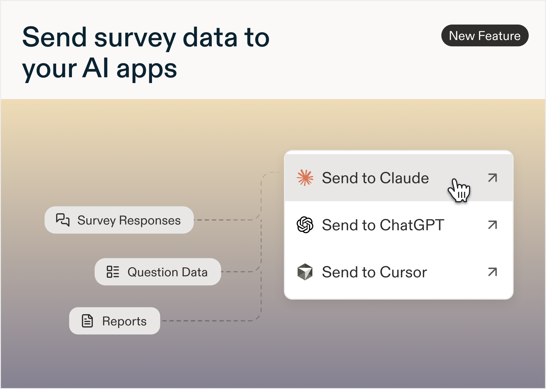Send survey data to your AI apps
