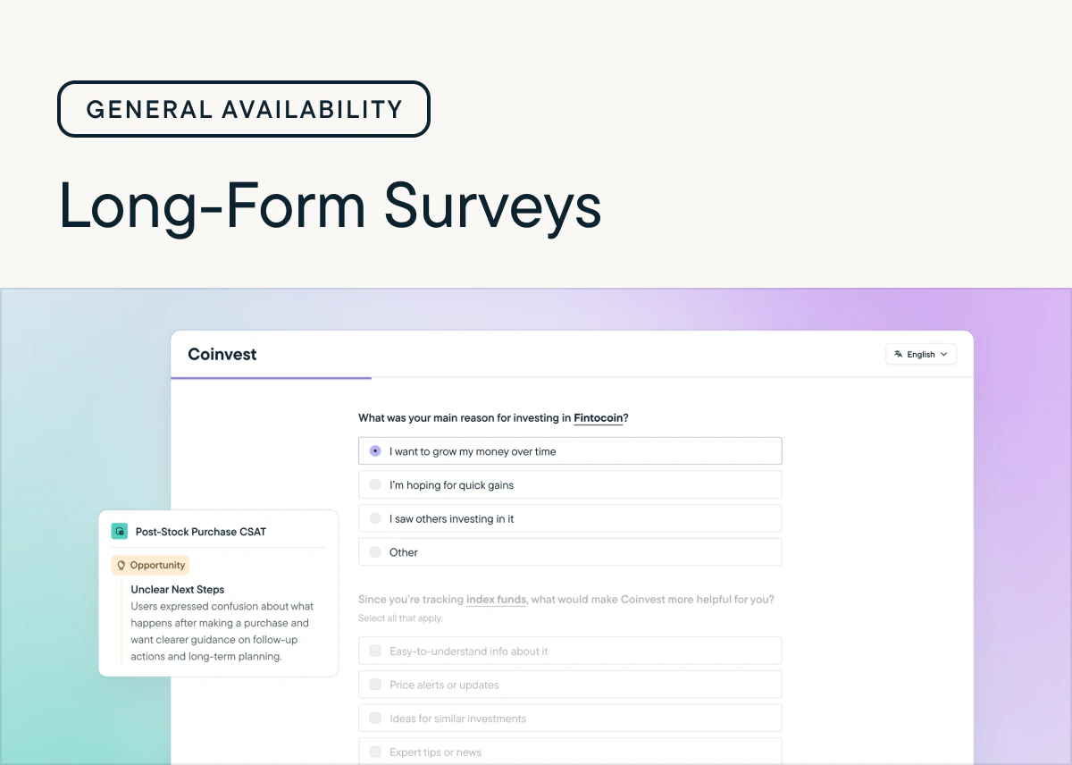 Long-Form Surveys are out of beta