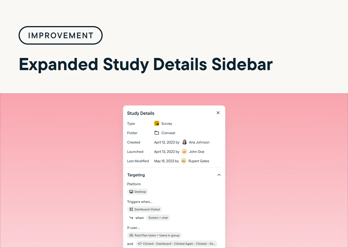 Quickly Find Essential Study Details With The Expanded Study Sidebar