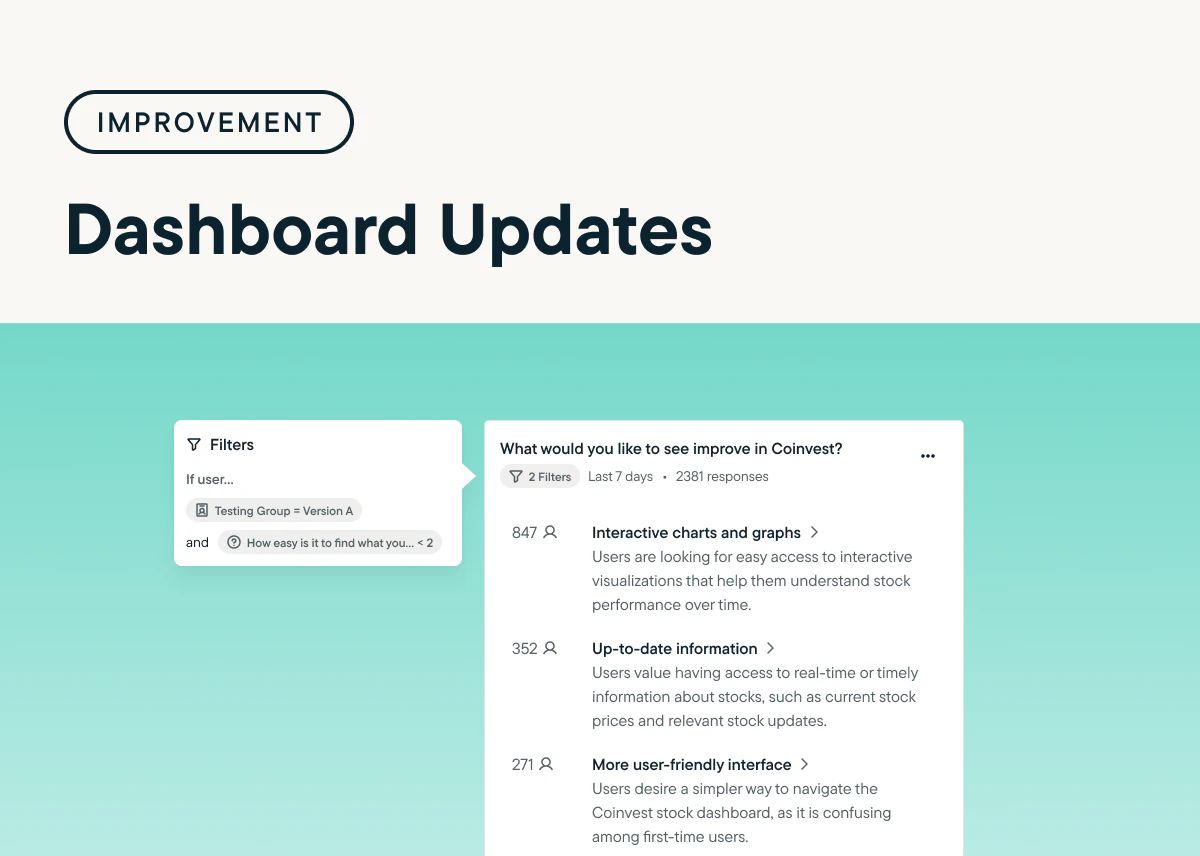 Organize Your Sprig Study Insights with Dashboard Improvements
