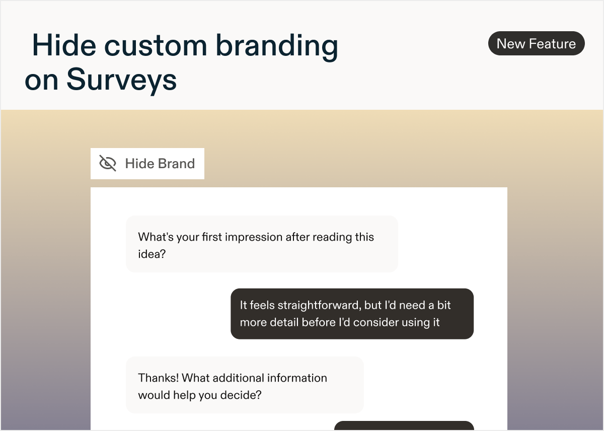 Custom branding announcement visual