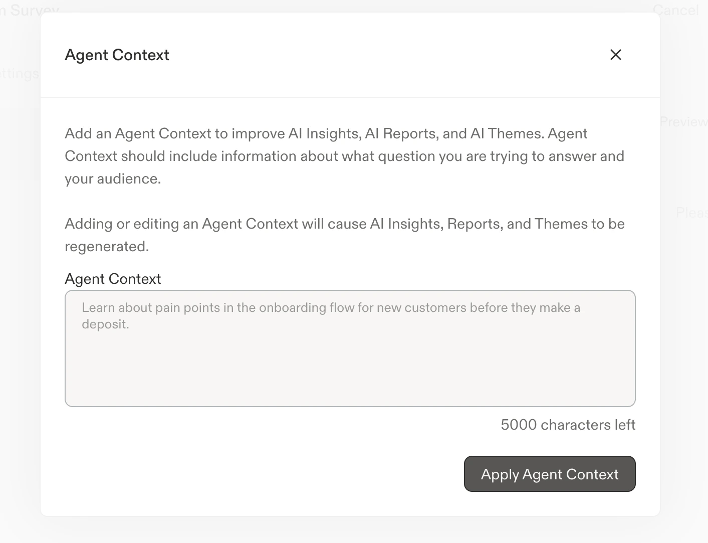 2fc4687fc11db2d43c1fa40dda8c28c588b254cf356edda93e33f6dea87fbc03 Agent Context Modal