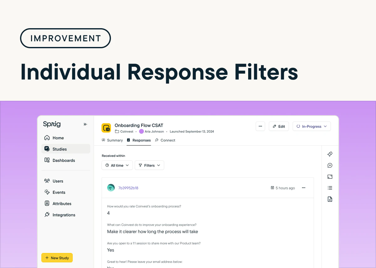 Enhance Your Analysis with Filters for Individual Study Responses