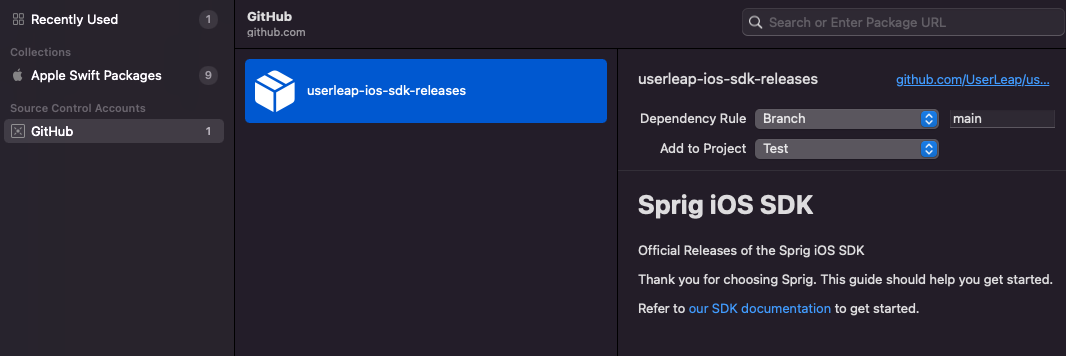iOS SDK - Sprig Docs