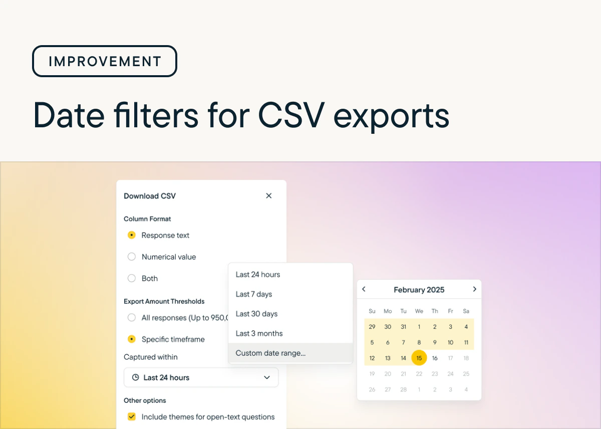 Date filters for CSV Exports