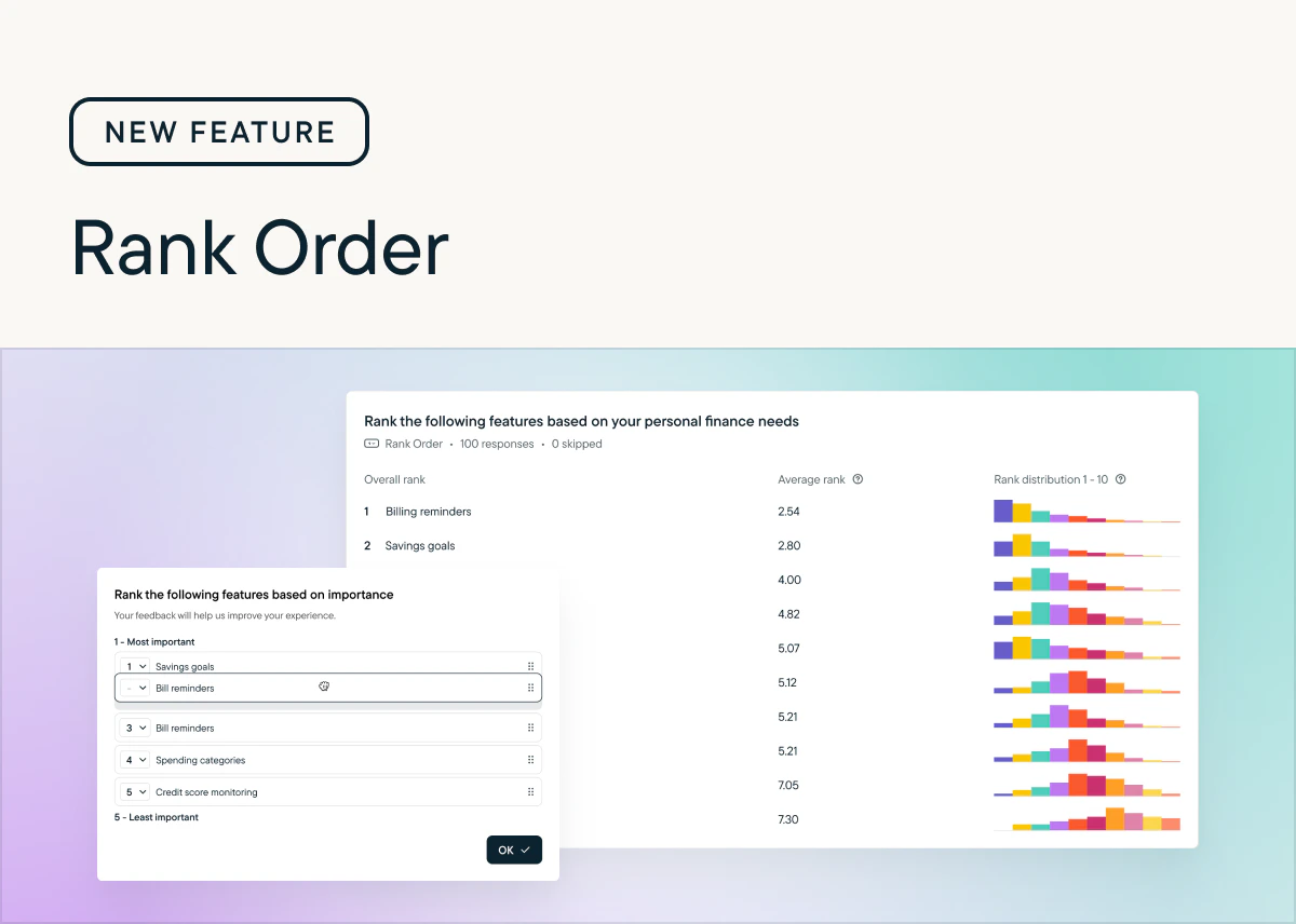 Introducing: Rank Order Questions