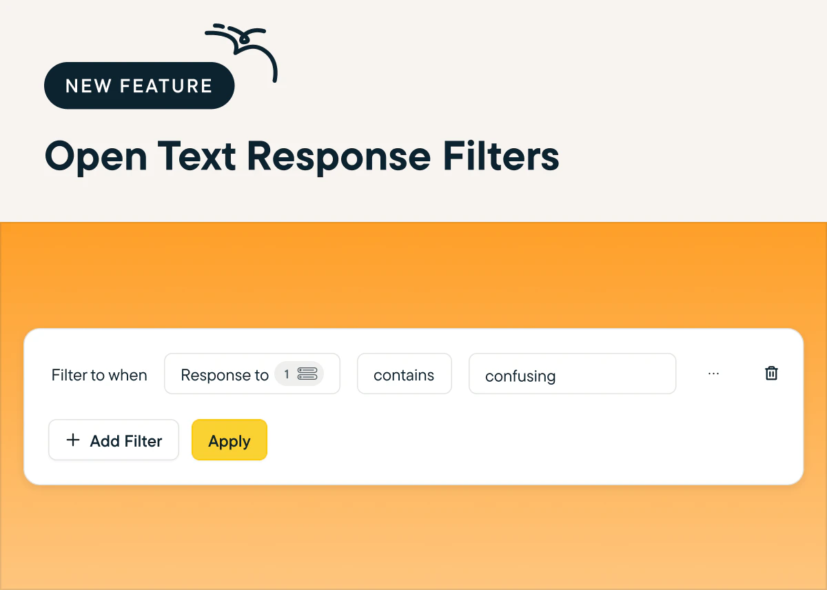 Filter and Analyze Study Results Based on Users' Open Text Responses