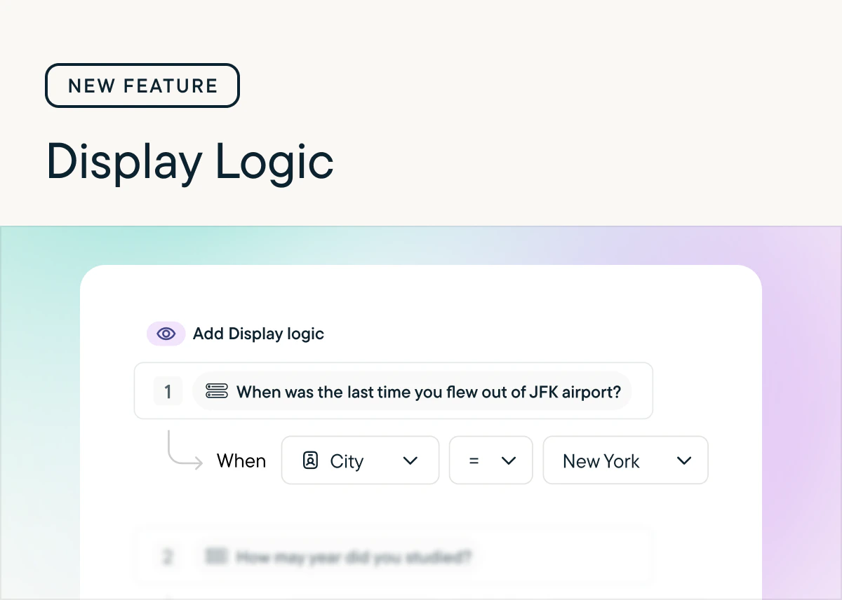 New: Display Logic