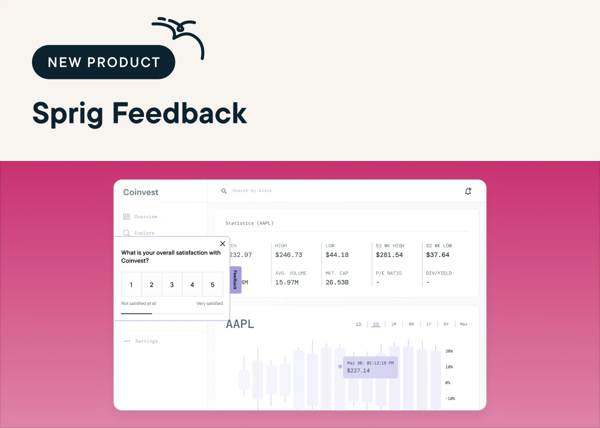Capture Continuous Feedback Right In Your Product Or Website With Sprig Feedback