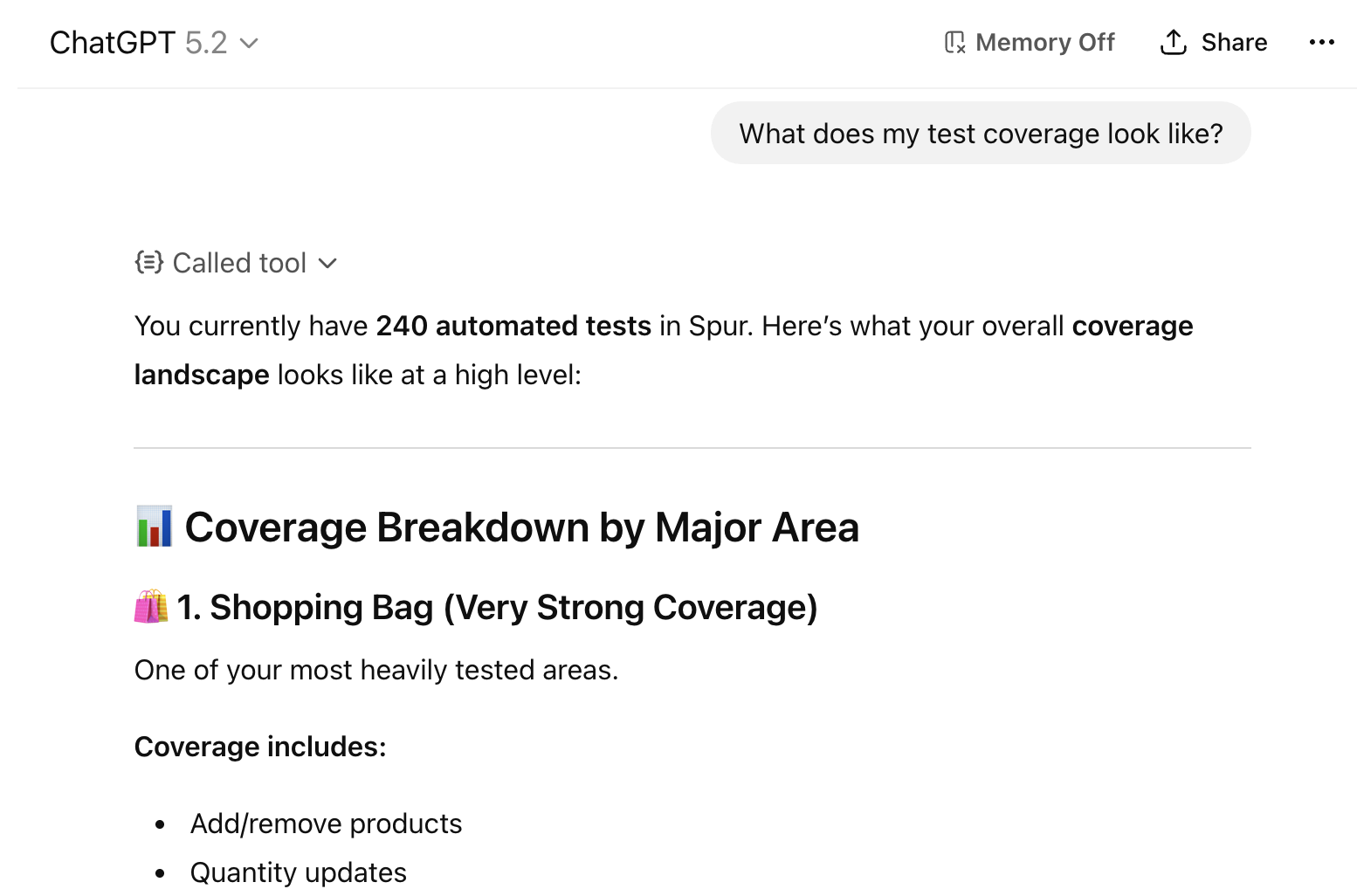 The Spur MCP in action