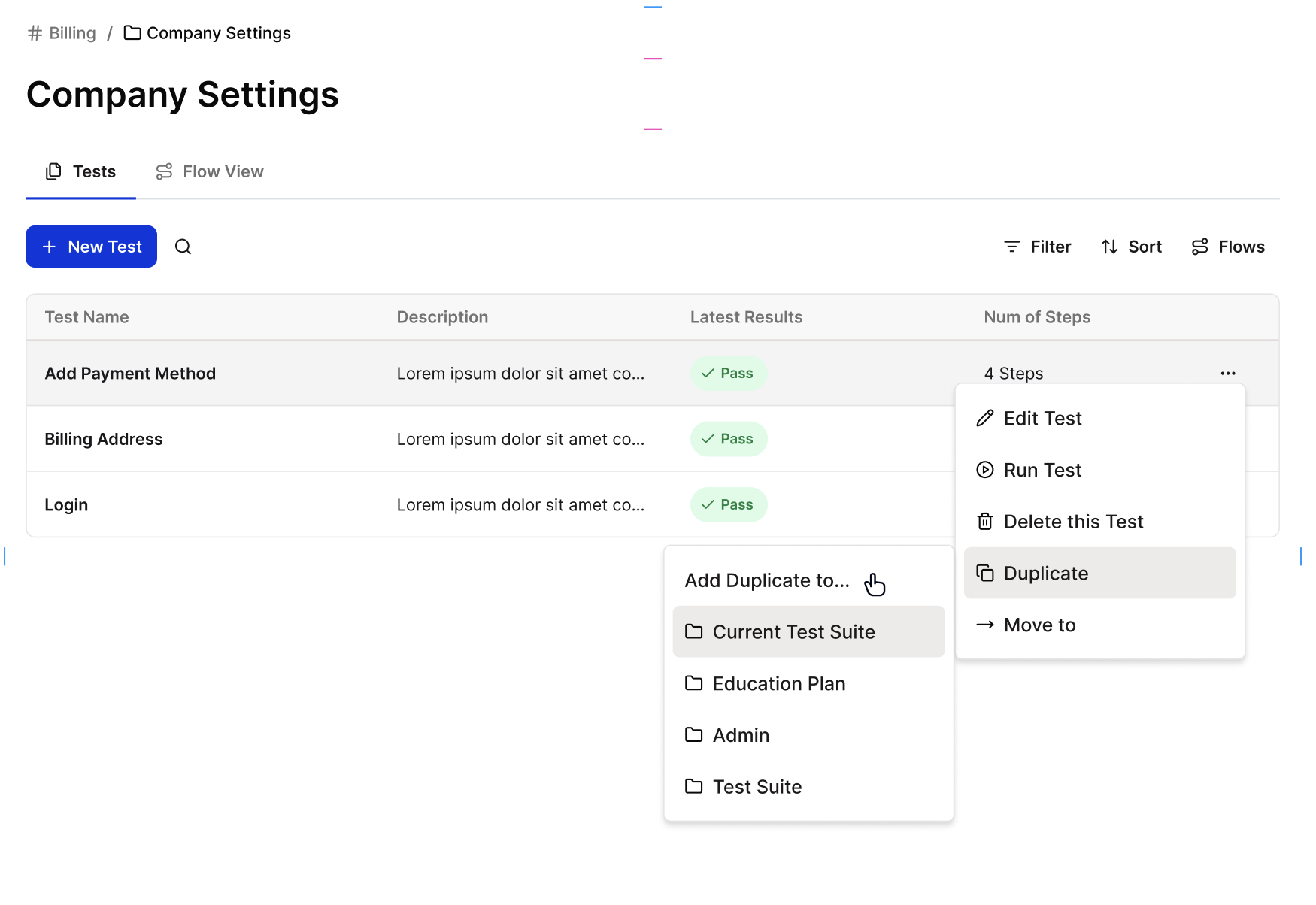 Test Suite Duplication
