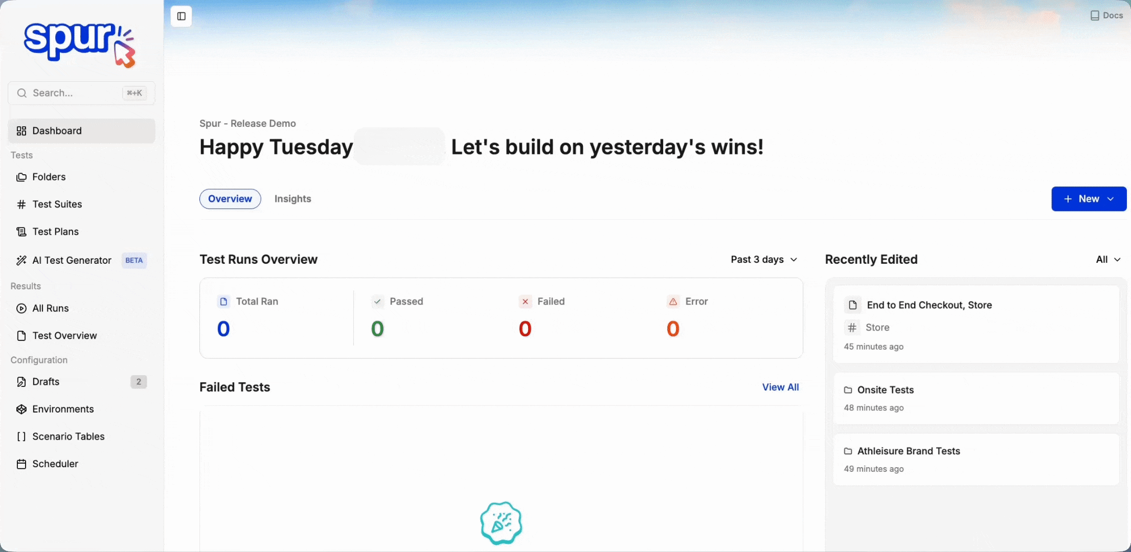 Find scheduled test plan