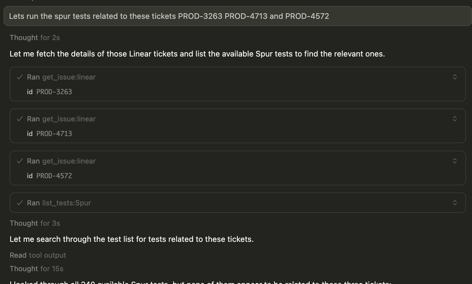Using the Spur MCP alongside Linear