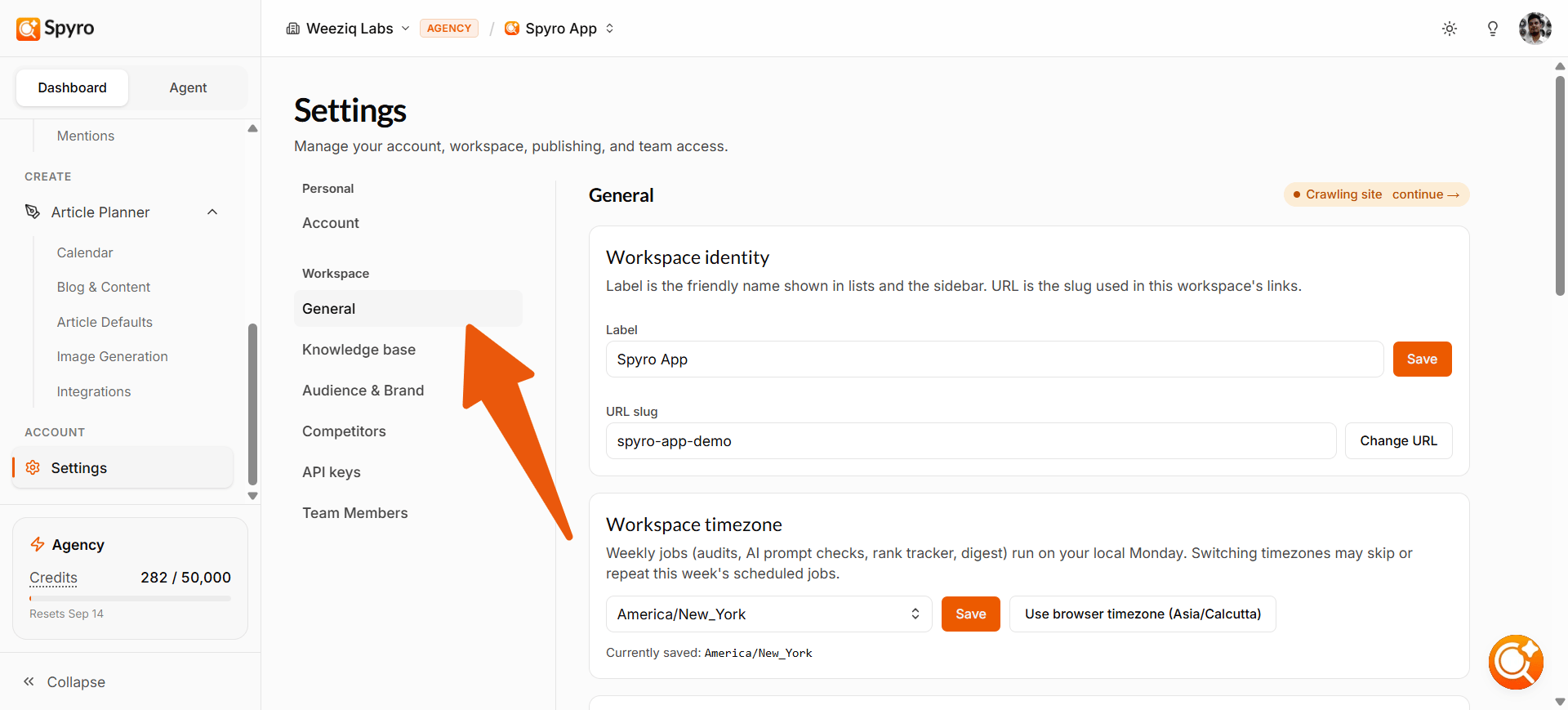 Workspace Settings 1