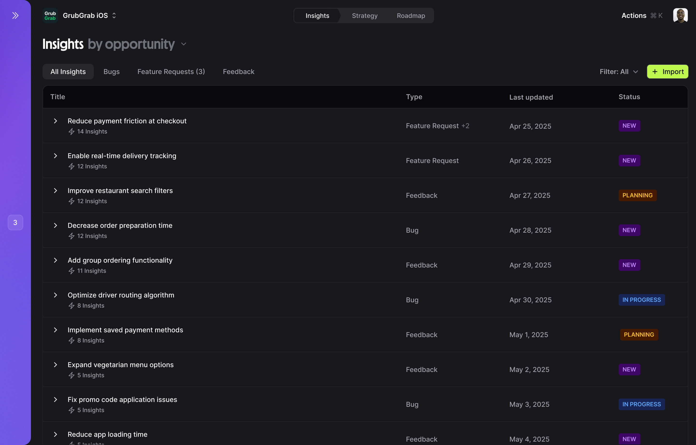 Squad Insights Dashboard