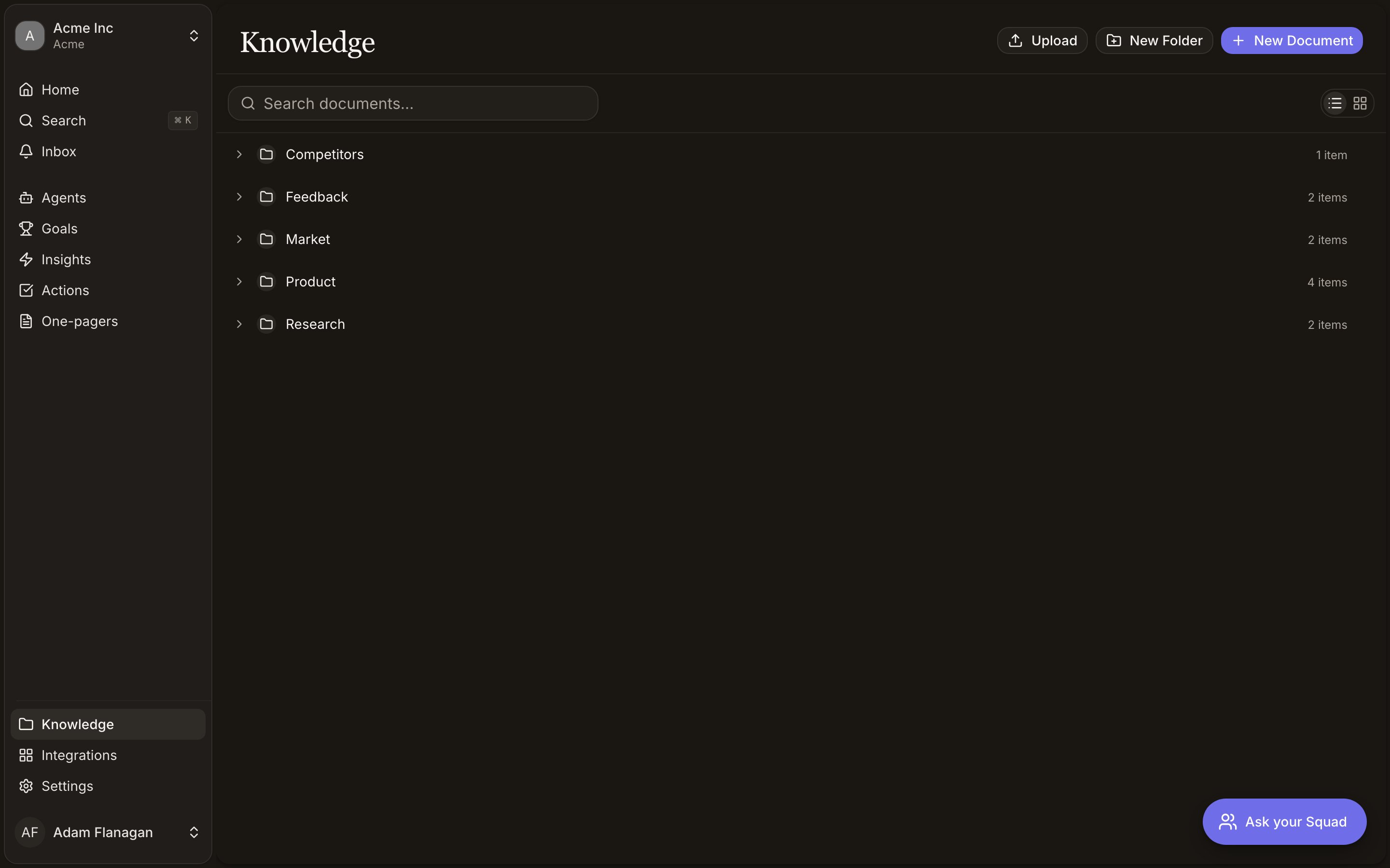 The Knowledge document library