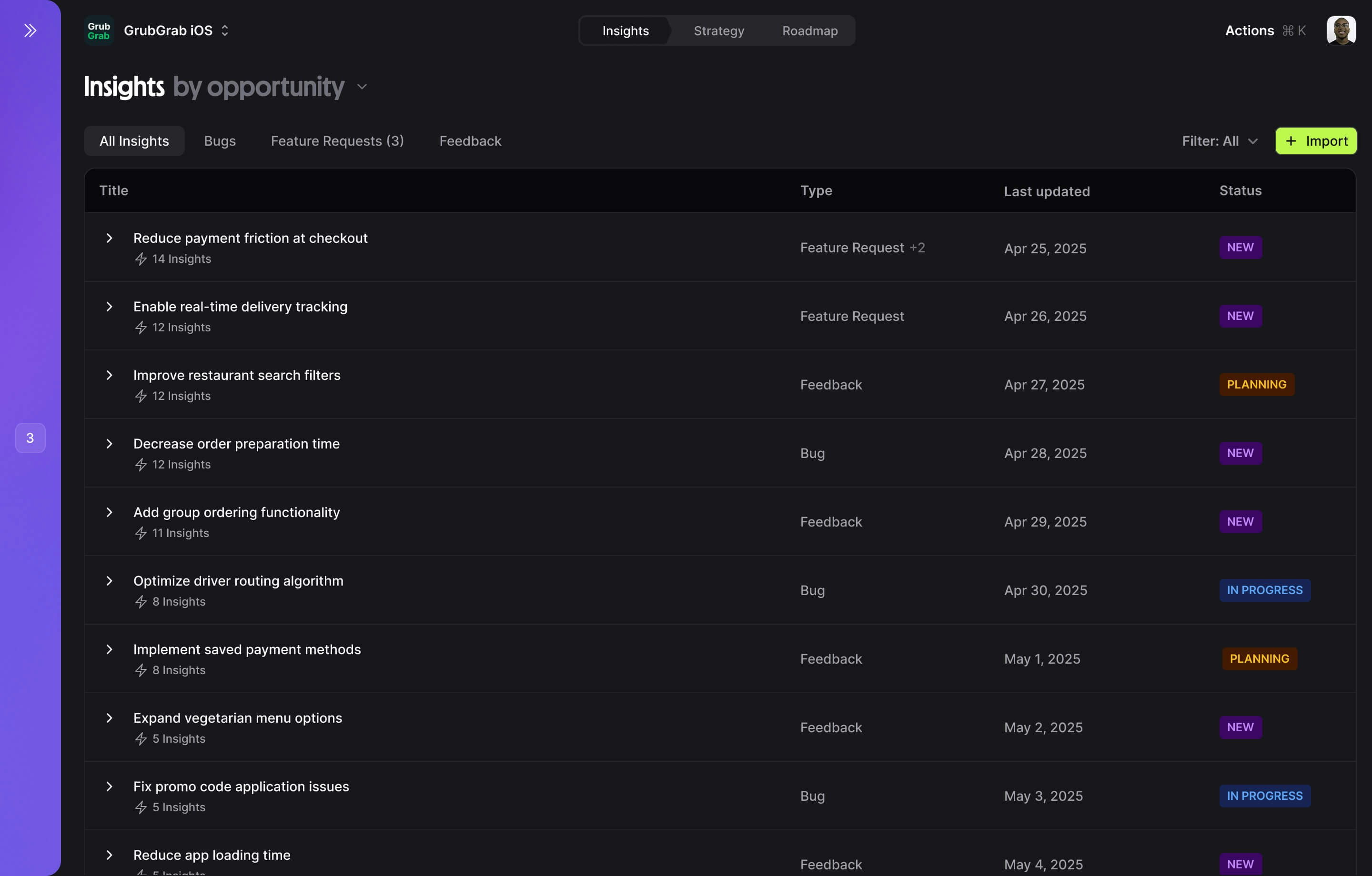 Squad Insights Dashboard