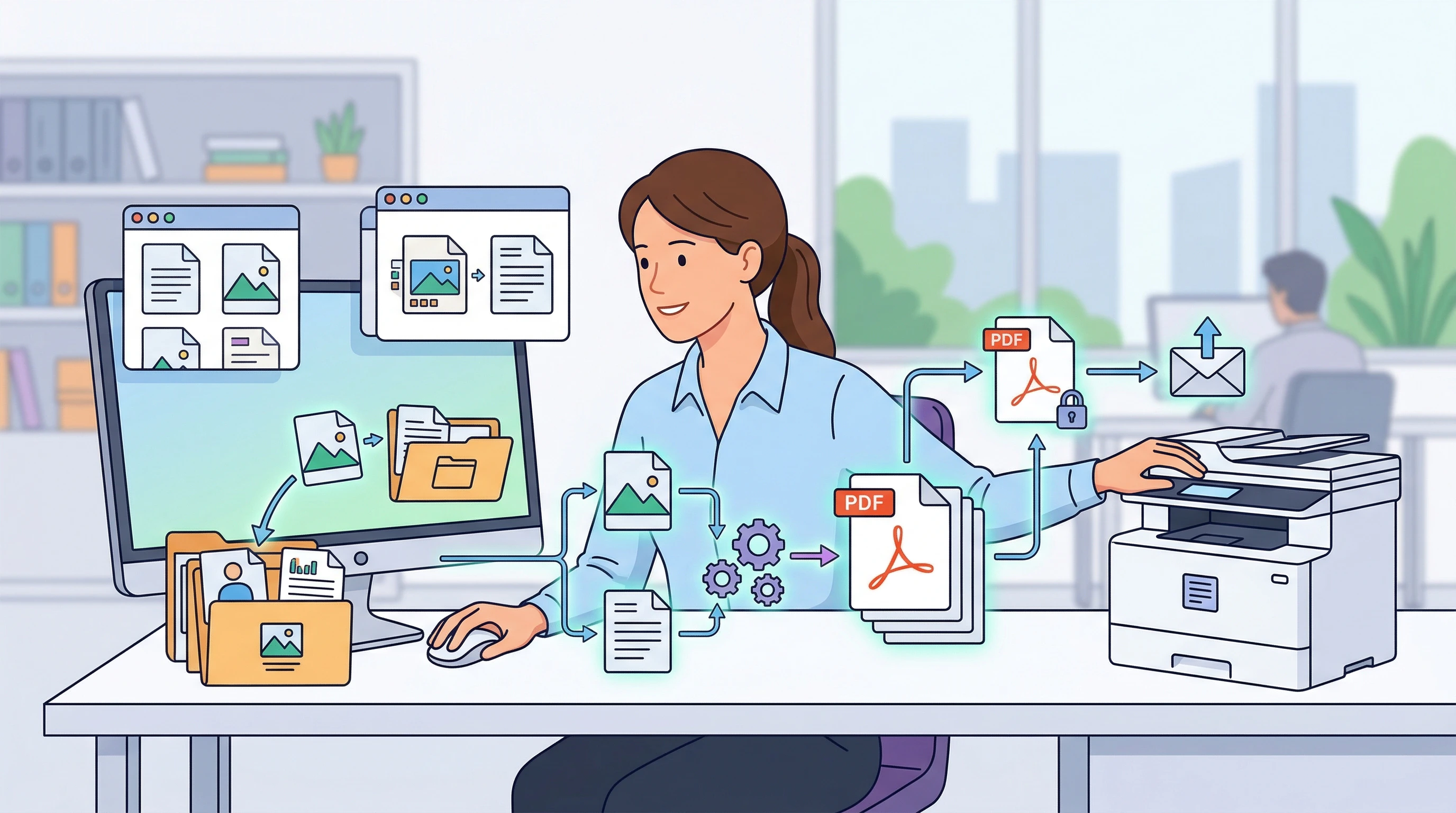 工作空间与附件示意图