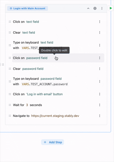 Modify component actions
