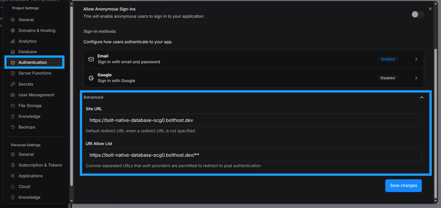 Screenshot of the agent selector on the Bolt homepage