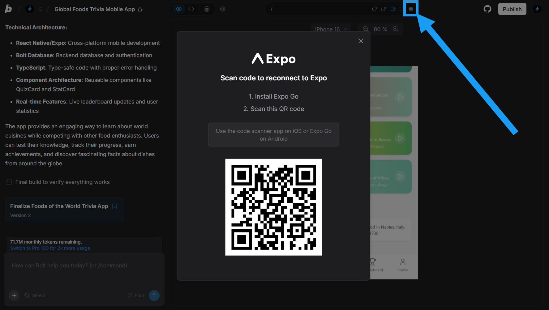 Screenshot of Device Preview icon location